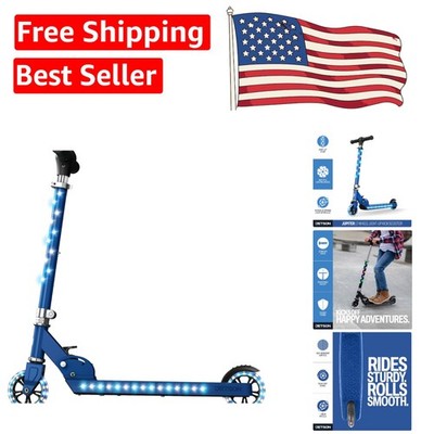 2-Wheel Jupiter Kick Scooter: LED Lights, Easy-Folding & Kid-Friendly Design