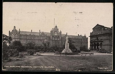 Salford, Peel Park and Technical Institute, Ansichtskarte 