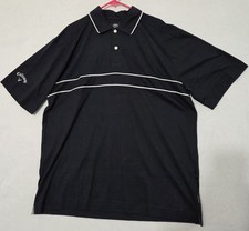 Callaway Polo Shirt Men's sz XXL Black X Series Colorblock Golf Performance Knit