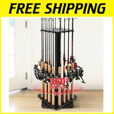 360 Degree Rotating Fishing Pole Rack - Durable