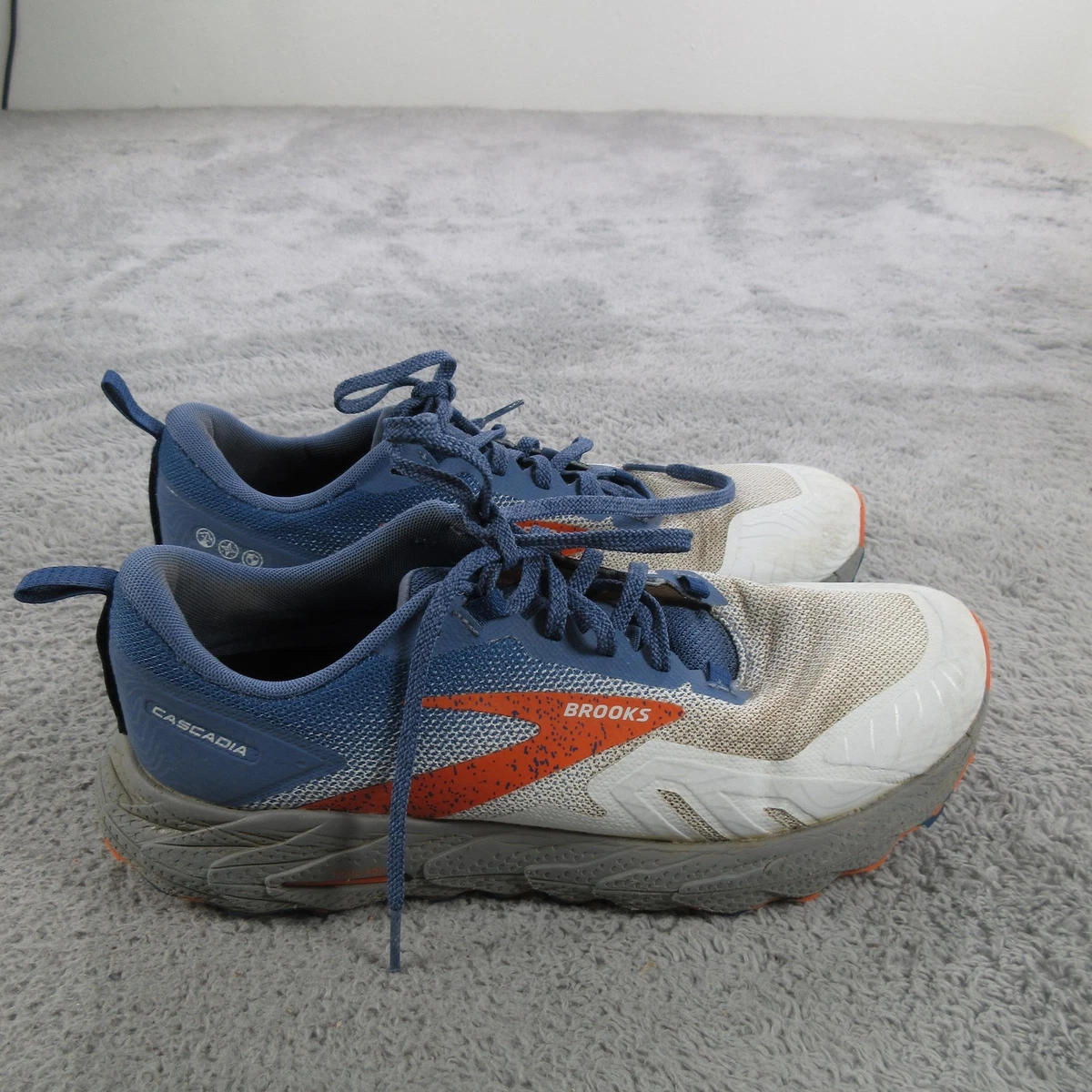 Brooks Cascadia 19 Men’s Size 10.5 2E Wide Gray Blue Orange Running Shoes Trail Brooks Men main image 2