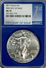 2017 American Silver Eagle, MS 70 NGC, NR.