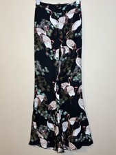 ZARA WOMAN FLORAL WIDE PANTS SIZE M