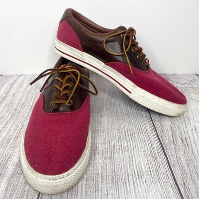 Polo Ralph Lauren Vaughn Shoes Mens 10.5 D Red Canvas Leather Low Top Sneakers Ralph Lauren Polo Vaughn Men main image 4