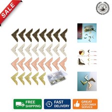 Elegant 80PCS Retro Metal Book Corner Protectors - Simple Installation