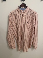 Men's Chaps xlorange, blue and white striped ls button dress shirt (18)