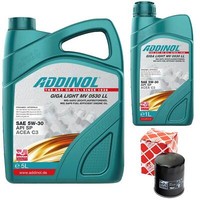 MotoröL Set Addinol 5W-30 0530 LL 6 Liter + ÖLfilter FüR Mitsubishi ASX Nissan