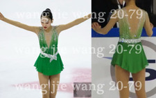 Ice Figure Skating Dress Figure Skating Dress For Competition green dyeing