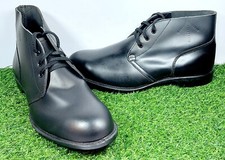 Men's Black Leather Electrical Hazard Safety Steel Toecap Shoes Boots Size 11