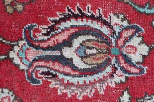 Vintage Worn Hand Made Traditional Oriental Wool Red Large Carpet 385x306cm - Bild 15 von 18
