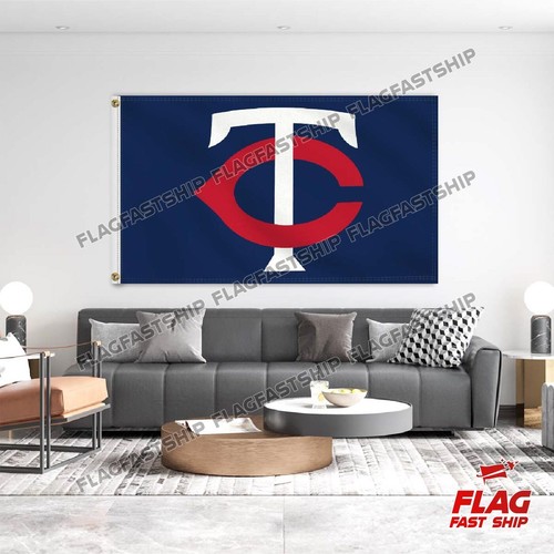 Minnesota Twins 3x5 FT Flag Man Cave Flag Baseball Banner New USA FREE Shipping - Picture 10 of 16