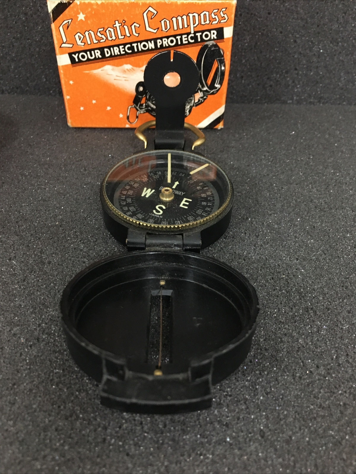 Vintage Lensatic Compass Made In Japan With Box! eBay