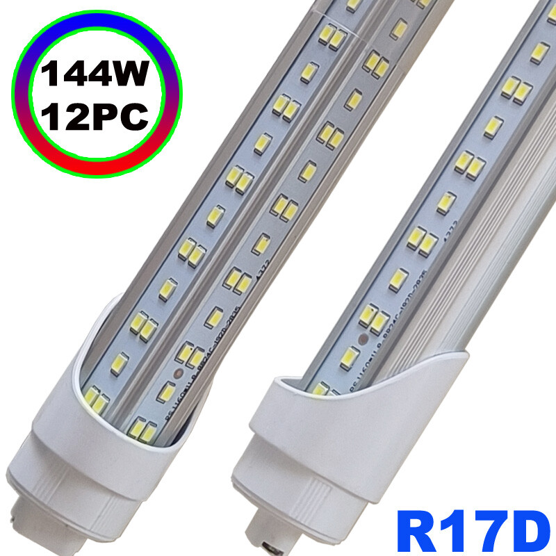 8Ft T8 LED Tube Light Bulbs 144W R17D HO 8Foot LED Shop Light 6500K Super Bright