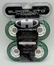 Hyper Wheels Performance Outdoor 80mm Inline Skate Superlite Blue Green New