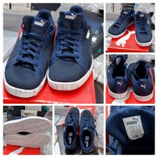size 9 MEN'S PUMA SMASH KNIT BLUE navy CASUAL SHOES