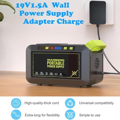 19V Portable Power Supply Charger for Marbero M82 M82MAX M822 M822MAX M87 M88 - Picture 7 of 8