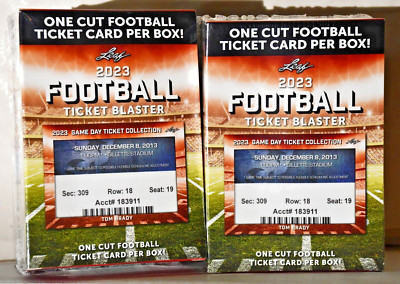 Two (2) Box Lot 2023 Leaf Football NFL Ticket Blaster Boxes Sealed Ships FREE