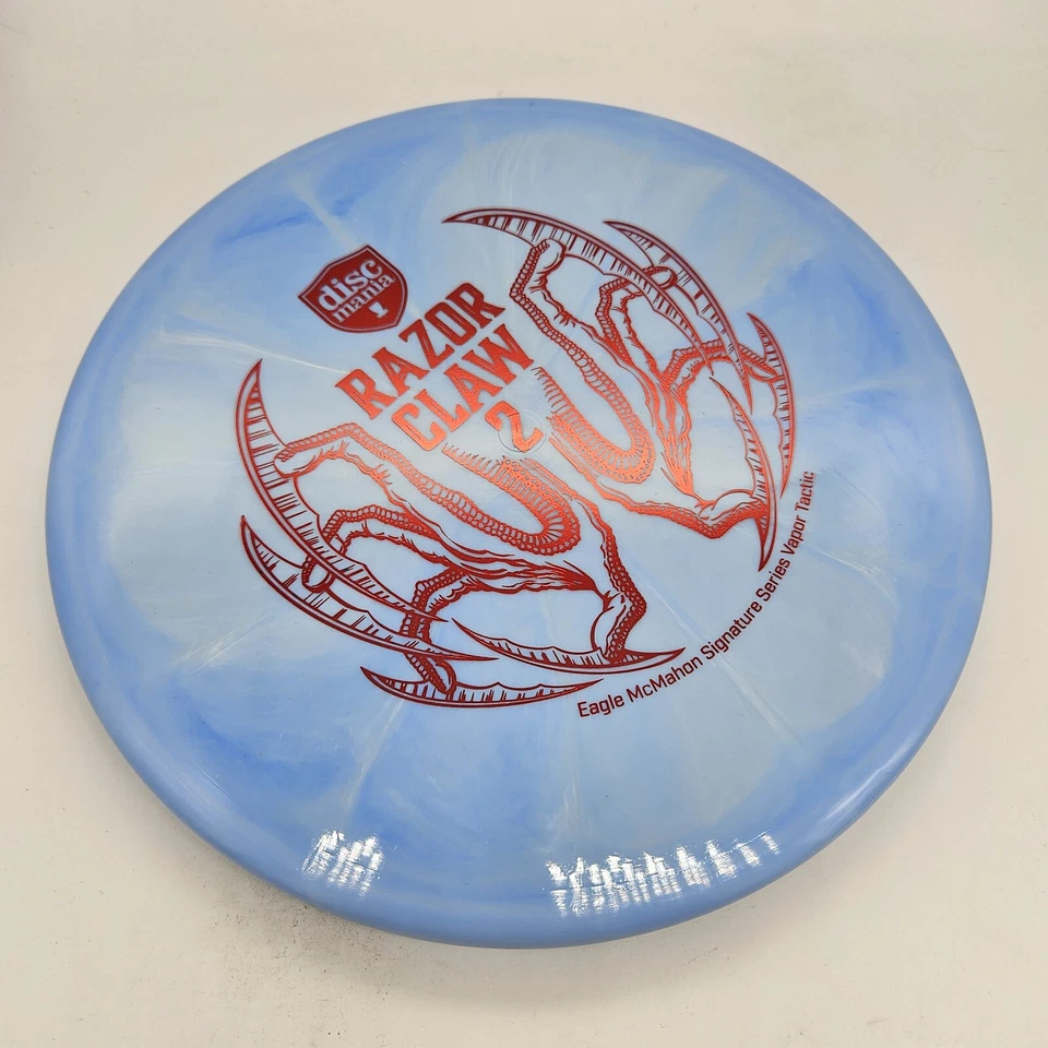 Discmania Razor Claw 2 Vapor Tactic LtBlue Swirl/Red Stamp 173g - Image 2 of 3