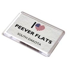FRIDGE MAGNET - I Love Peever Flats, South Dakota - USA