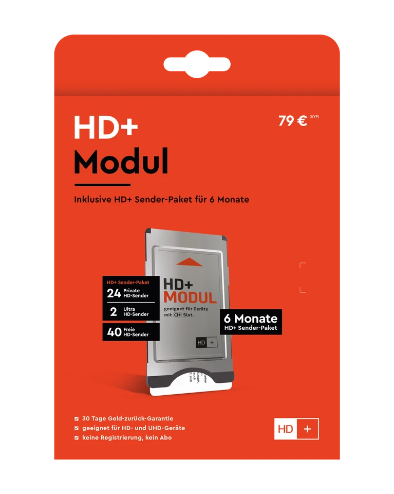 HD Plus CI+ Modul Ultra HD inkl. HD+ Sender-Paket für 6 Monate gratis