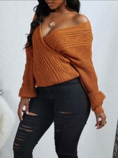 V-Neck Drop Shoulder Sweater
