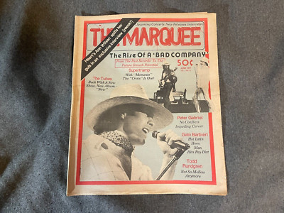 The Marquee Newspaper June 1977 Heart Supertramp Bad Company Alice Cooper Ads