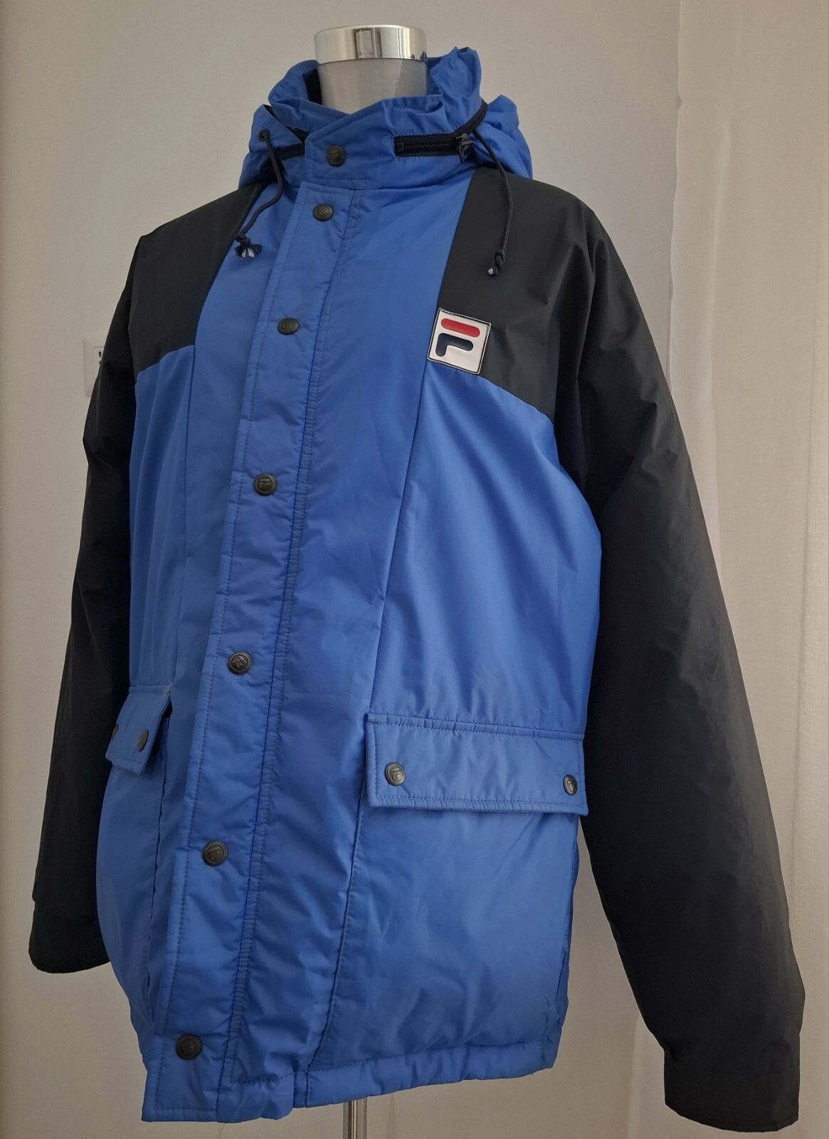 JACKET goose down 80's FILA Biellese era Borg TG.52 circa XL made Italy RARE