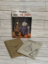 Simplicity Crafts Pattern 5803 Halloween Decorations Witch  Wizard Uncut FF