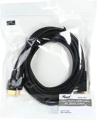 Rosewill - 2 Pack Pellucid HD Series High Speed HDMI Cable - 6 Feet RCHD-16001
