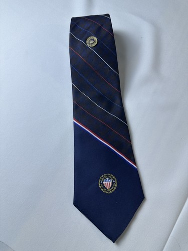 United States Soccer Federation USSF National Referee Tie SCHRETER With PIN USA