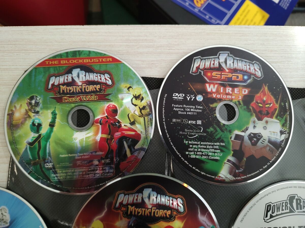 Power Rangers DVD Lot 7 Discs Mission Training Mystic Force Wired ninja ultimate Power Rangers DVD Lot 7 Discs Mission Training Mystic Force Wired ninja ultimate