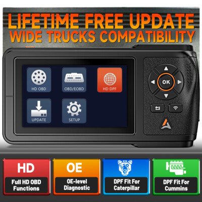 Heavy Duty Truck Scanner DPF Regen for Cummins Caterpillar Engine OBD Diagnostc