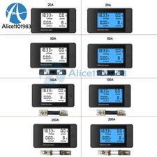 Medidor de potencia con pantalla LCD 50/100/200A 4 en 1 amperímetro de voltaje medidor probador de potencia