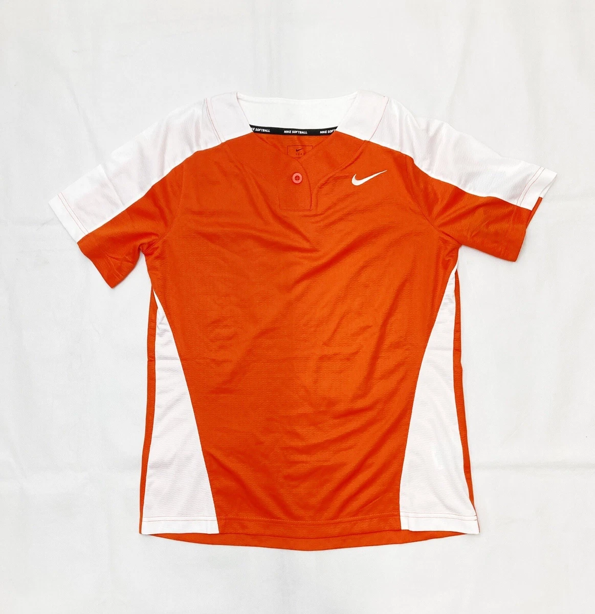 Nike Stock Vapor Select 1 Button Softball Jersey Women's Small Orange  AV6715