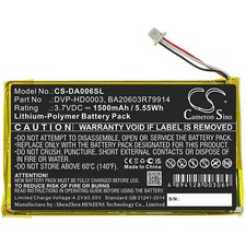 NEW 1500mAh Battery For Creative Zen Vision M Video,BA20603R79914,DVP-HD0003