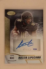 2020 Sage Aspire Football Autograph Gold Kalija Lipscomb ASP-43 Chiefs #5/10