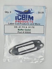 OS .61 FX  .91 FX Exhaust/Muffler Gasket 2 Pack NIP