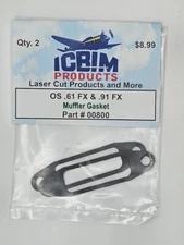 OS .61 FX & .91 FX Exhaust/Muffler Gasket 2 Pack NIP
