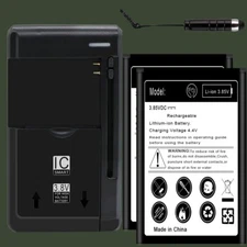 2x 3920mAh Internal Battery Desktop Charger Stylus for LG Grace L59BL Phones USA