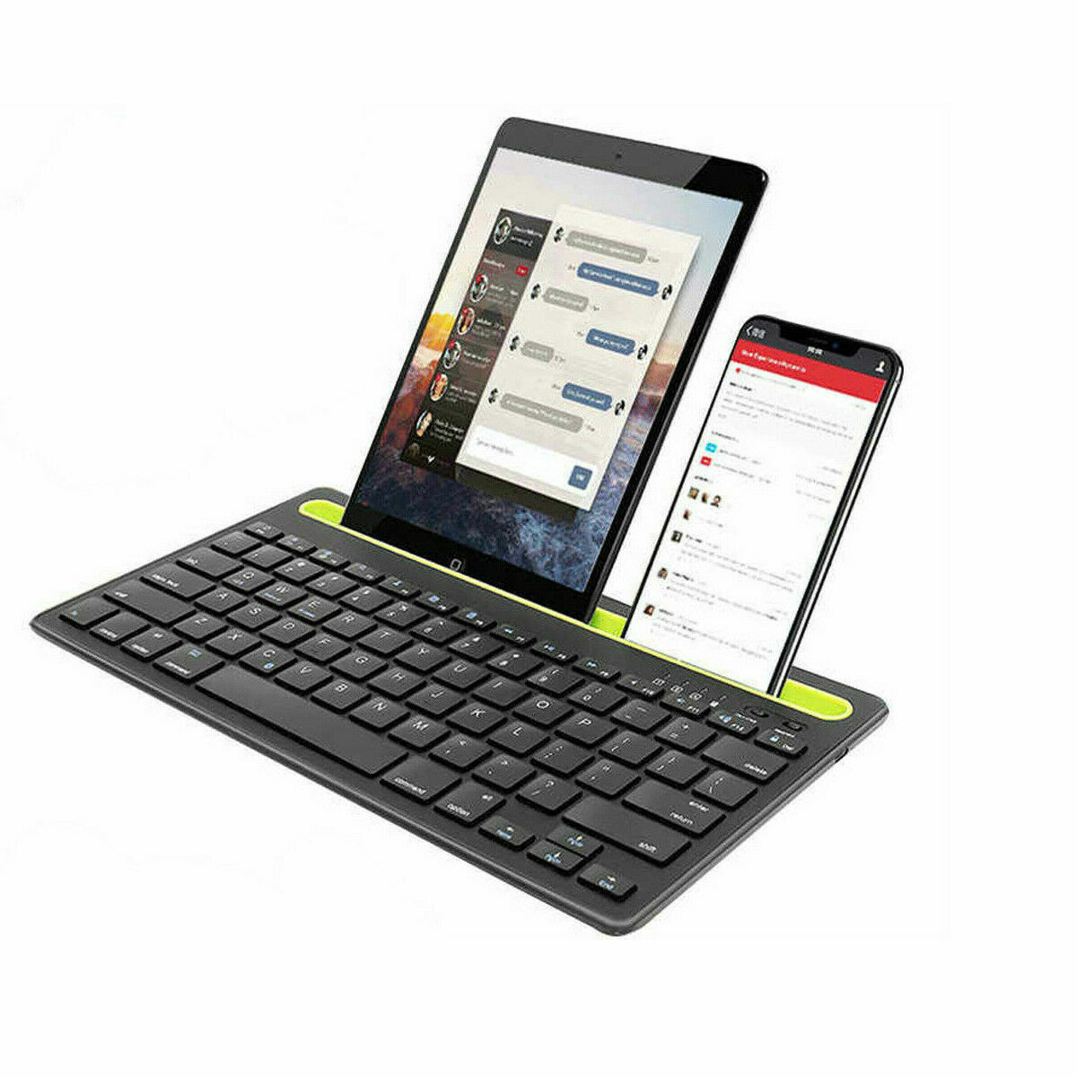TASTIERA BLUETOOTH PER SMARTPHONE TABLET SUPPORTO SENZA FILI RICARICABILE Q-812