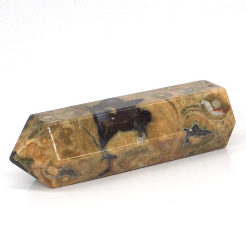 2.5" Natural Green Rainforest Jasper Palm Stone Crystal Hexagonal Specimen Decor - Picture 7 of 7