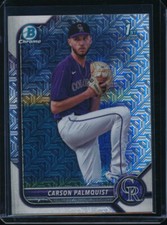 CARSON PALMQUIST 1st 2022 Bowman Chrome Draft ASIA MOJO REFRACTOR Rockies RC
