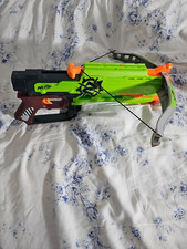 NERF Zombie Strike Crossfire Bow Crossbow Blaster Dart Gun Green NO BULLETS