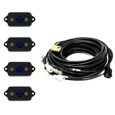 Baja Designs Blue LED Universal Rock Light Kit With Harness & 12 Volt Switch