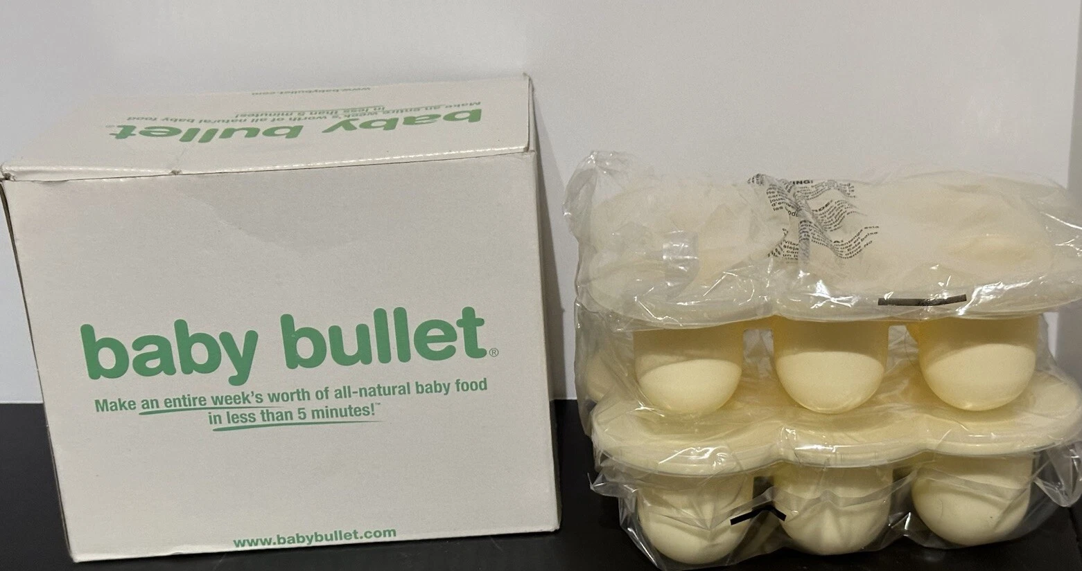 2 BABY BULLET Food Blender Processor 6 Part Freezer Food Storage Containers
Opens in a new window or
