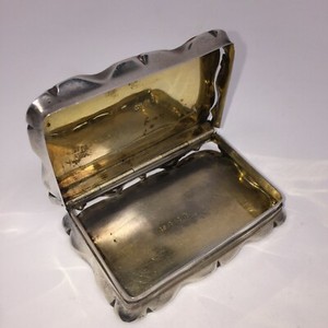 Sterling Silver Antique Handmade Presentation Snuff Box