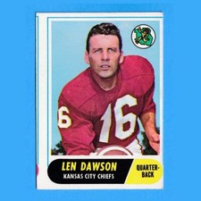 1968 Topps Len Dawson #171 EX-NM Miscut, Kansas City Chiefs Football HOF