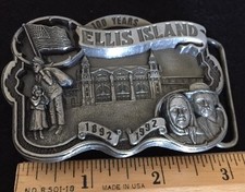 100 Years Ellis Island 1892-1992 Limited Edition 1614 of 5000 Belt Buckle USA