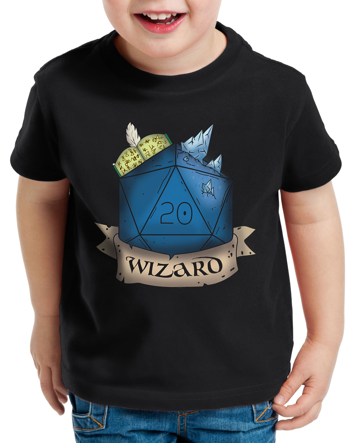 ALTRA T shirt bambino Cubo Mago dungeon tabletop dragons d20