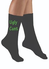 Rude Funny offensive Socks, funny Birthday/Christmas/Secret Santa Gift Ugly C nt